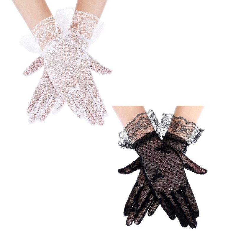 قفازات اليد الزعنفة للنساء والفتيات في إكسسوارات أزياء الحفلة الراقصة