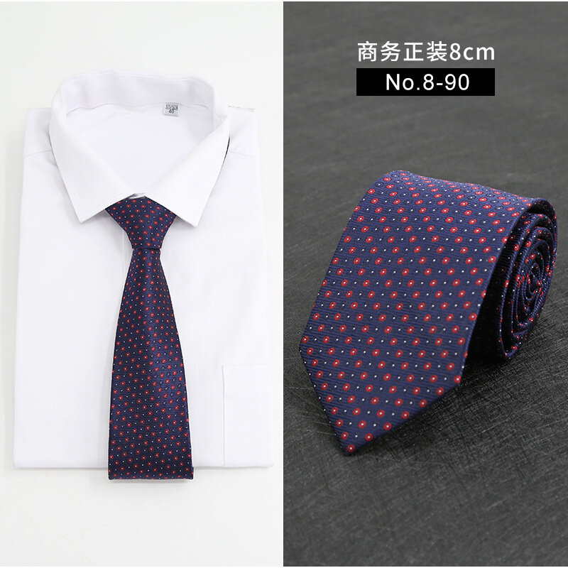 Męski solidny klasyczne krawaty formalny biznes w paski o cienki krawat 8cm dla krawat ślubny chudego pana młodego