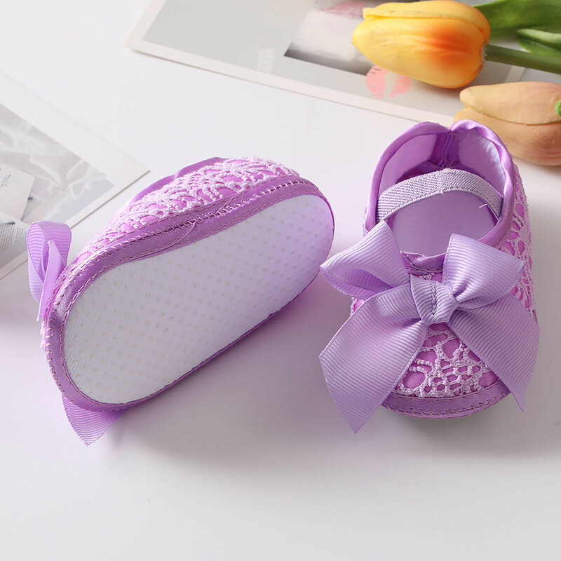 0-15 miesięcy buty do chodzenia dla niemowląt słodkie kokardki elastyczny pas lekkie miękkie antypoślizgowe buty księżniczki