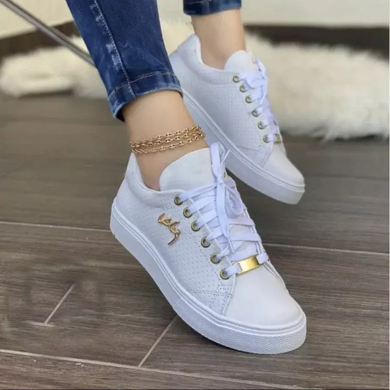 Vulcanized Shoes Women New 2024 Casual Sneakers Fashion Flat Lace Up Outdoor Walking Sport  Plus Size 43 Zapatillas Mujer