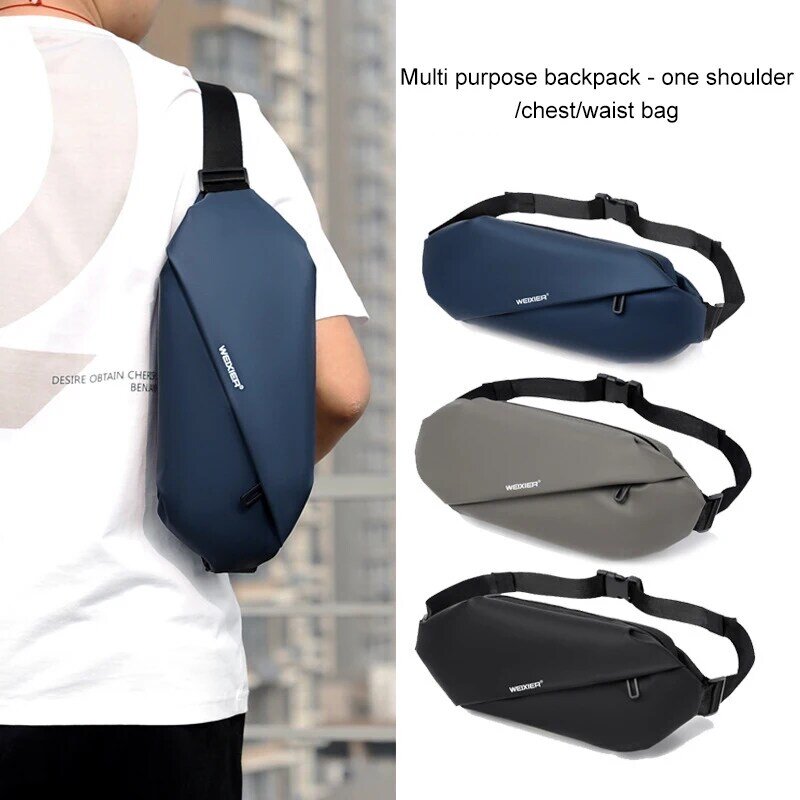 Adjustable Strap Convenient Large Capacity Anti-theft Soft Fabric Fanny Pack Messenger Bag For Outdoor Sports