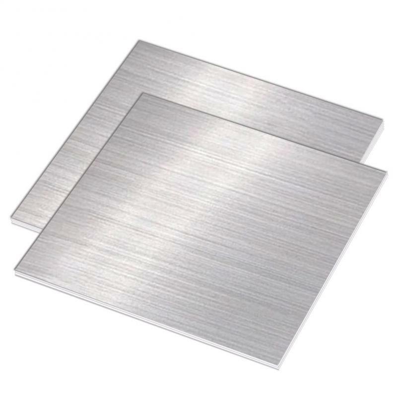 304 aço inoxidável quadrado folha placa espessura 0.2/0.5/0.8/1/2/3mm liso escovado metal polido placa 100x100mm 200x200mm
