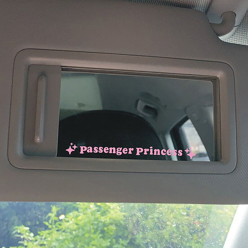 2Pcs Passenger Princess Mirror Decoration Sticker Mirror Cover Sticker Passenger Princess Car Decoration