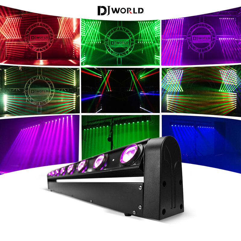 2 pz 8 x12w LED Bar Beam Moving Head Light Hot Wheel infinito rotante 9/38DMX RGBW 4IN 1 effetto di corsa per DJ Disco Party Club