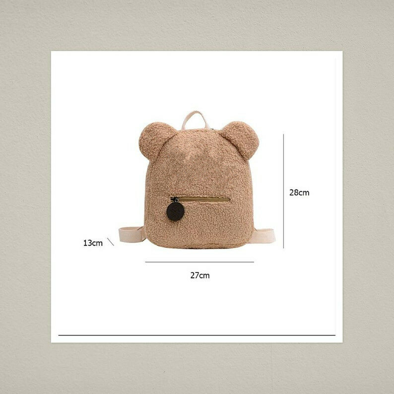 Mochila personalizada con forma de oso rosa para bebé, morral de hombro con forma de oso, portátil, para viajes, compras, para mujer