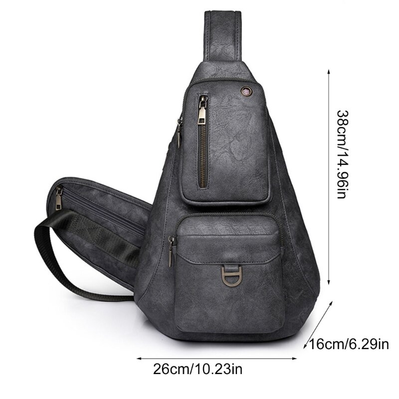 Women Sling Bag Backpack Shoulder Backpack Large Chest Pocket Crossbody Bag