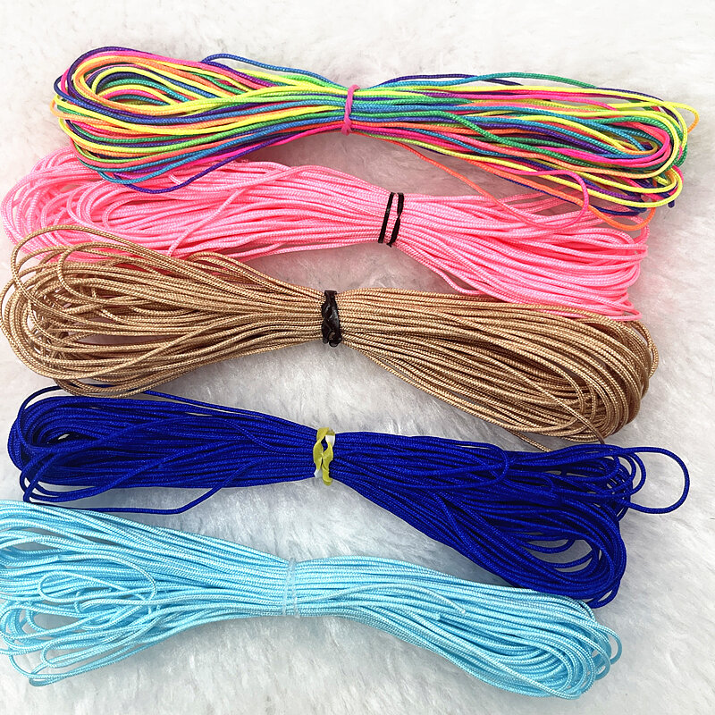 0.4/0.8/1.0/1.5mm Nylon Cord Thread Chinese Knot Macrame Cord Bracelet Braided String DIY Tassels Beading Shamballa Thread