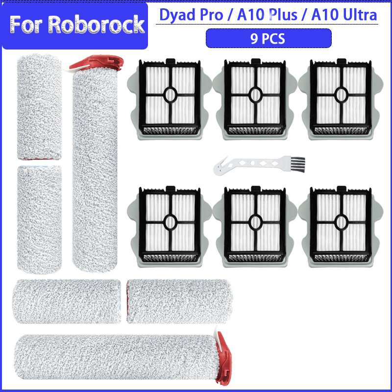 Roller Brush Hepa Filter For Roborock Dyad Pro / A10 Plus / A10 Ultra Vacuum Cleaner Parts Replacement Accessories