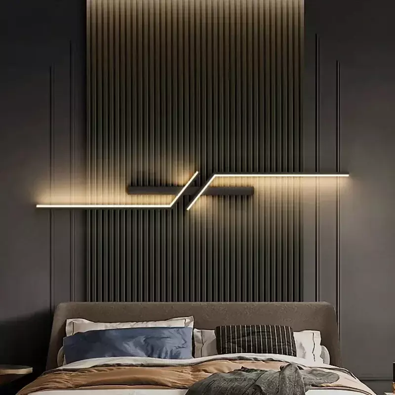 Lámpara de pared Led moderna para mesita de noche, luz de pared Interior minimalista para sala de estar, dormitorio, escaleras, Fondo de TV, Luces de decoración