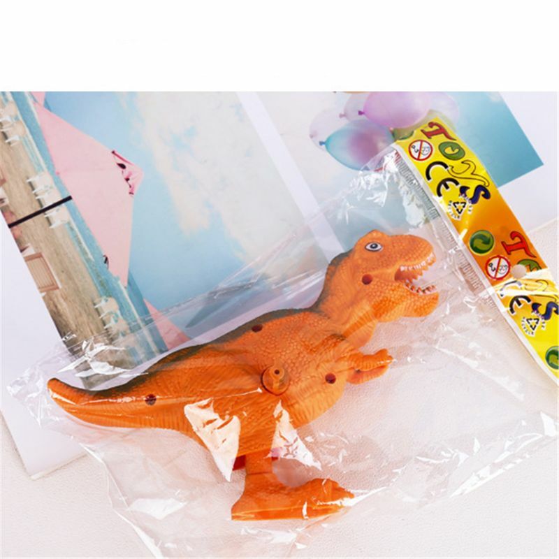 Mainan Penutupan Menyenangkan 7'' untuk dengan Dropship Dinosaurus Menari Plastik Bertenaga Pegas