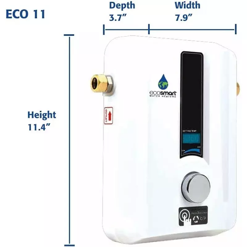 HAOYUNMA-Chauffe-eau électrique sans réservoir, avec technologie Danse etée d'auto-modulation, 13KW à 240 Volts