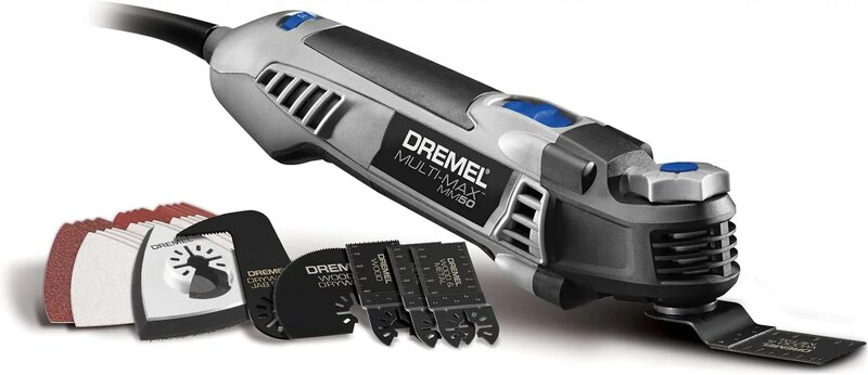 Dremel MM50-01 Kit di attrezzi fai-da-te oscillante Multi-Max con cambio accessorio senza attrezzi-5 Amp 30 accessori-testa compatta