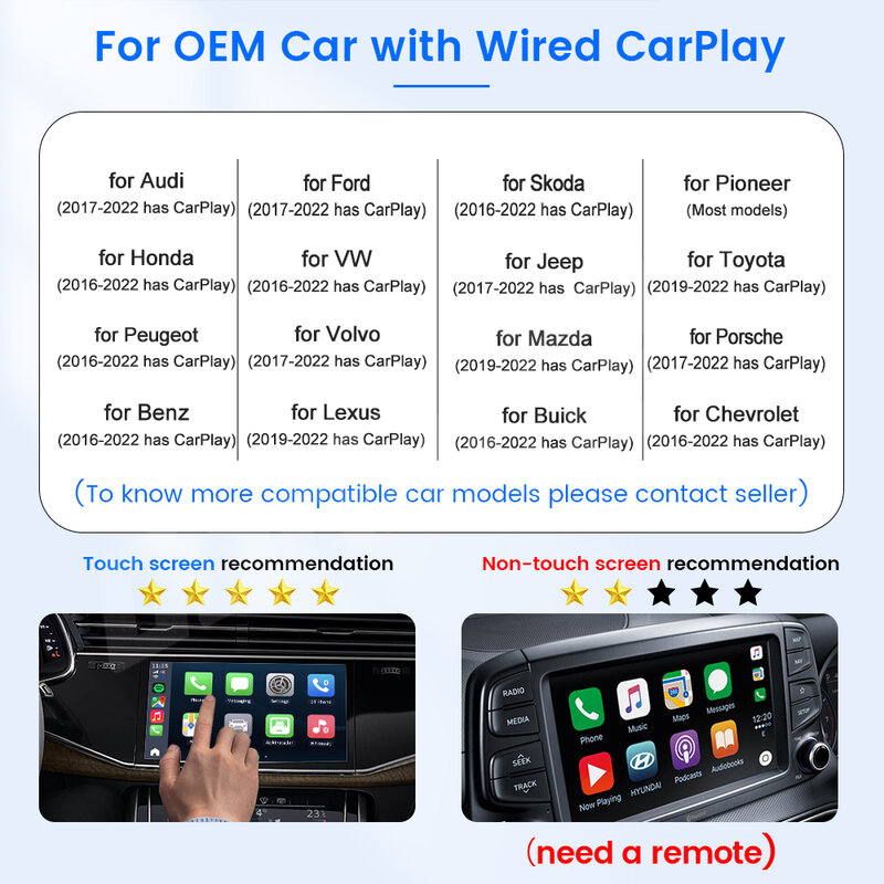 CarlinKit-Dispositivo de TV inteligente para coche, decodificador con CarPlay, Android 13, QCM6125, inalámbrico, 4G LTE, 8G, 128G, FOTA