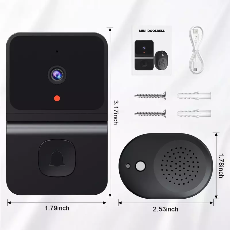 Беспроводной дверной звонок Wi-Fi наружная камера HD дверной звонок для безопасности ночное видение видеодомофон с голосовым изменением для домашнего монитора дверной телефон