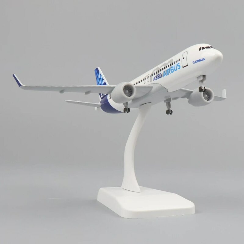 금속 항공기 모델 20 Cm 1:400 오리지널 타입 A320 금속 복제 합금 소재, 착륙 기어 포함, 어린이 장난감 생일 선물