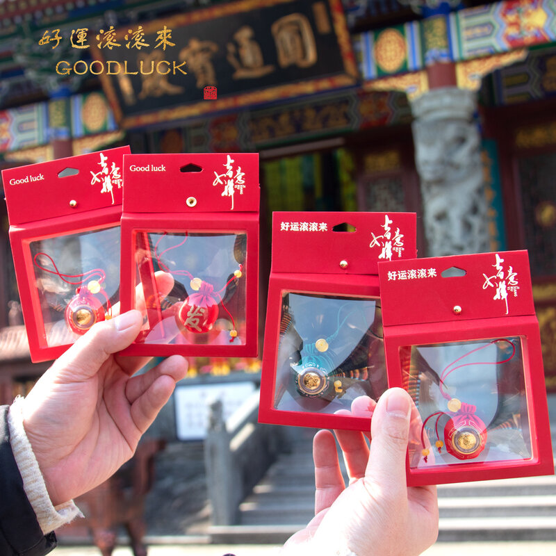 Пакетики с надписью «Luck Rolling in Bring Along», пакетики для установки Putuo Area подвески для мобильных телефонов and Blessings