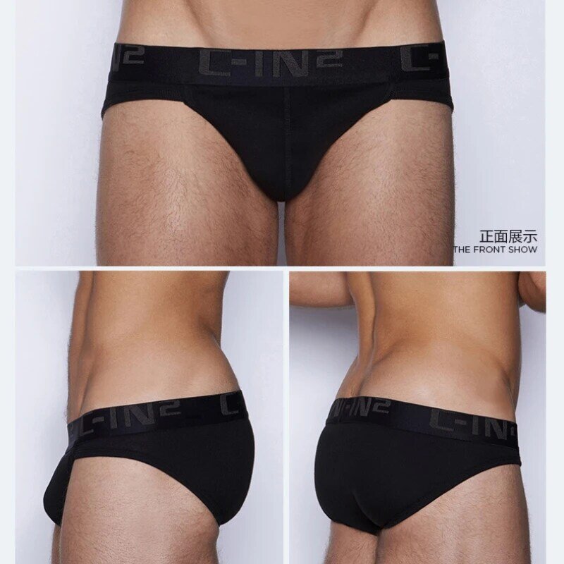 C-IN2 Men's underwear Cotton sexy sport U raised low waist high fork triangle cin2 underwear Youth underpants 029