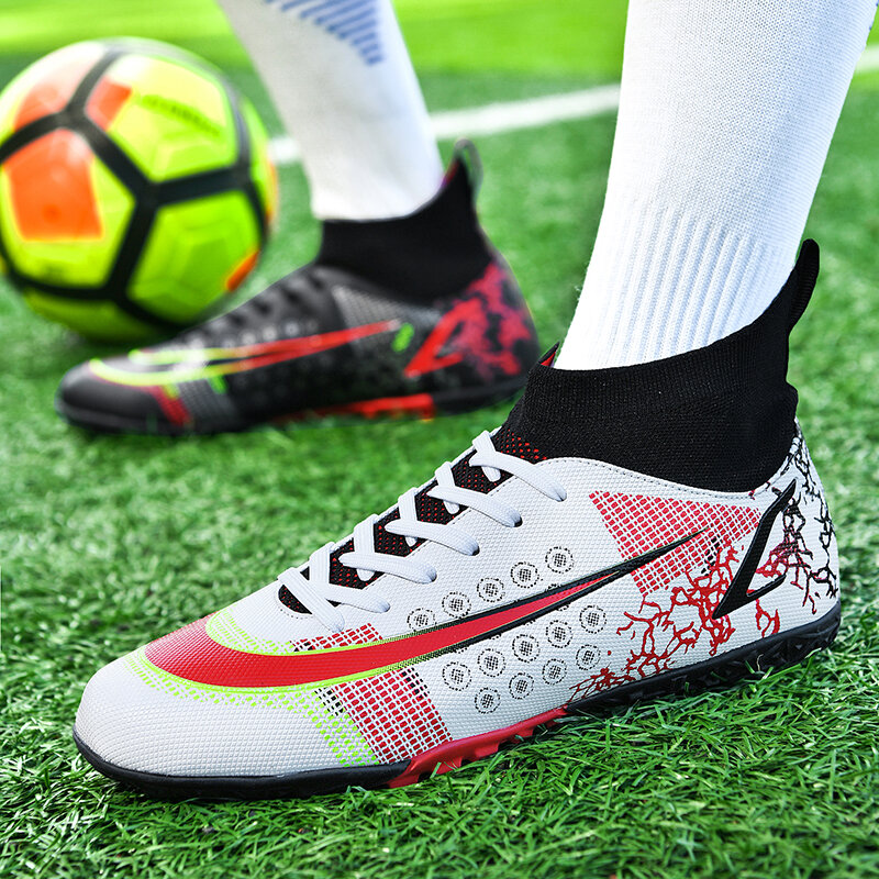 高品質サッカーシューズharlandサッカーフットサルchuteiraカンポクリート男性トレーニングスニーカーourdoor女性靴tf/fg