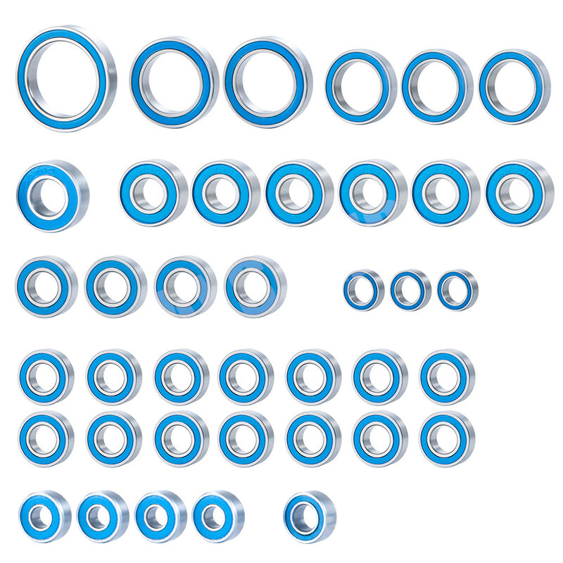 AXSPEED 39 قطعة محور العجلة المحور الأزرق مختومة تحمل عدة ل TRX-4 TRX4 برونكو 1/10 RC الزاحف قطع غيار السيارات اكسسوارات