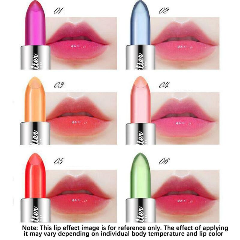 Lápiz labial de Aloe Vera, tinte labial que cambia de Color, barra de bálsamo labial de gelatina, maquillaje cosmético, lastina hidratante M1C6