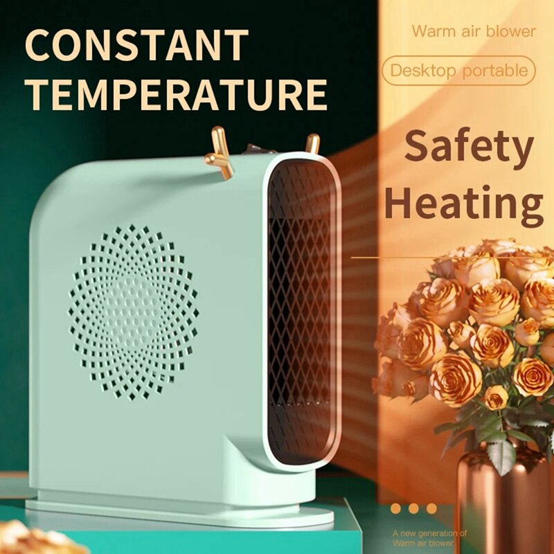 1 pz ventilatori riscaldanti elettrici ABS basso consumo 500W riscaldamento per la casa camera da letto macchina più calda per l'inverno spina europea