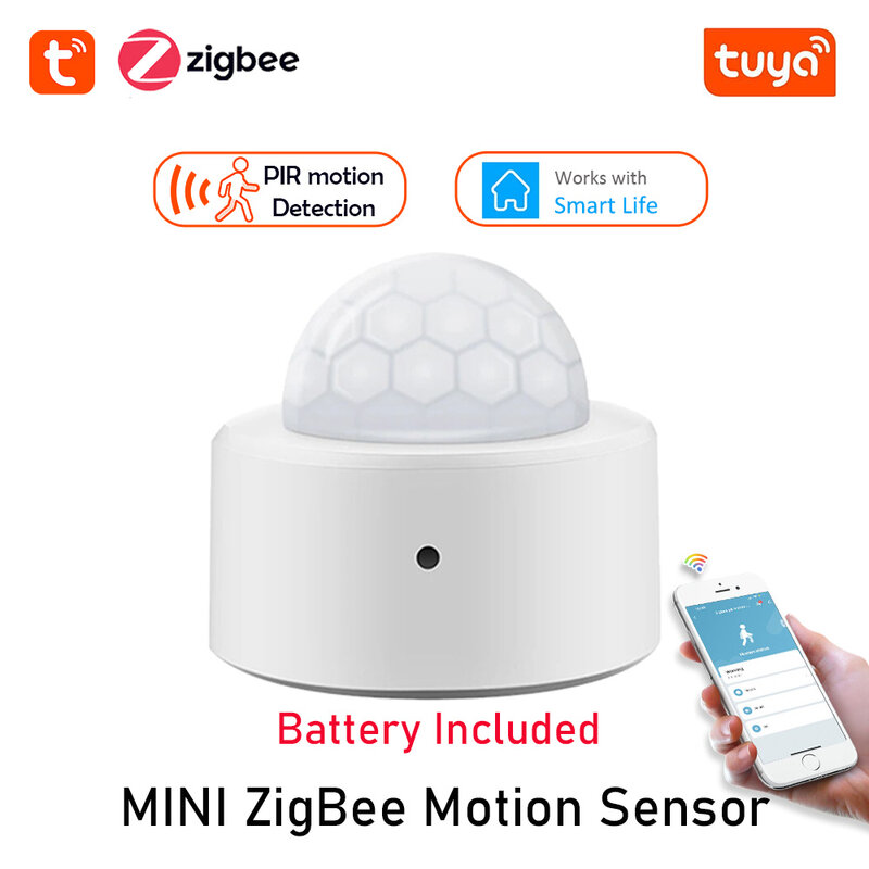 Zigbee-Sensor de movimiento 3,0 con infrarrojo Pir, Detector de movimiento de cuerpo humano, inalámbrico, Smart Home, Tuya, Smart Life App, funciona con Alexa