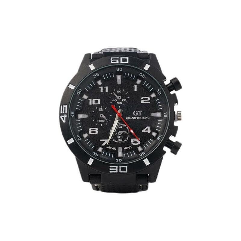 Men's Fashion Watch Sports Big Dial Calendar Date Watches Silicone Strap Casual Wrist Watch Luxury Business Men Watch