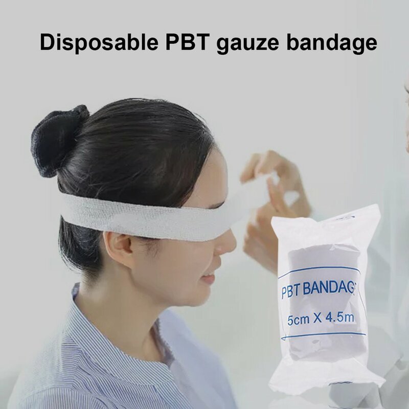 Vendaje de algodón PBT elástico para el cuidado de heridas, vendaje de primeros auxilios, gasa transpirable, amigable con la piel, 10CM x 450CM