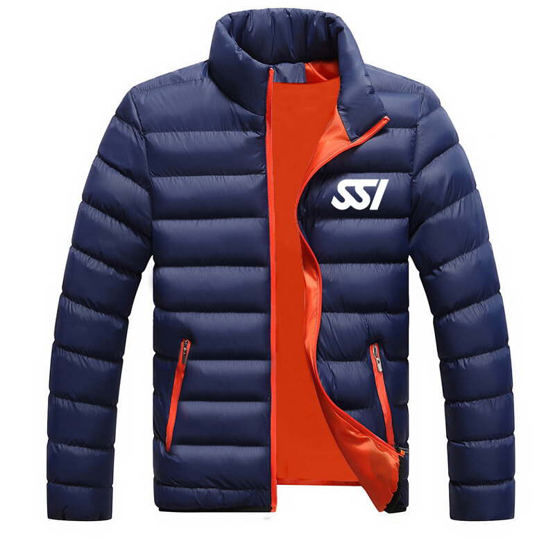 Scuba Schools-Sudadera con capucha para hombre, abrigo de invierno suave con cuello levantado, Logo personalizable, con cremallera y estampado internacional SSI