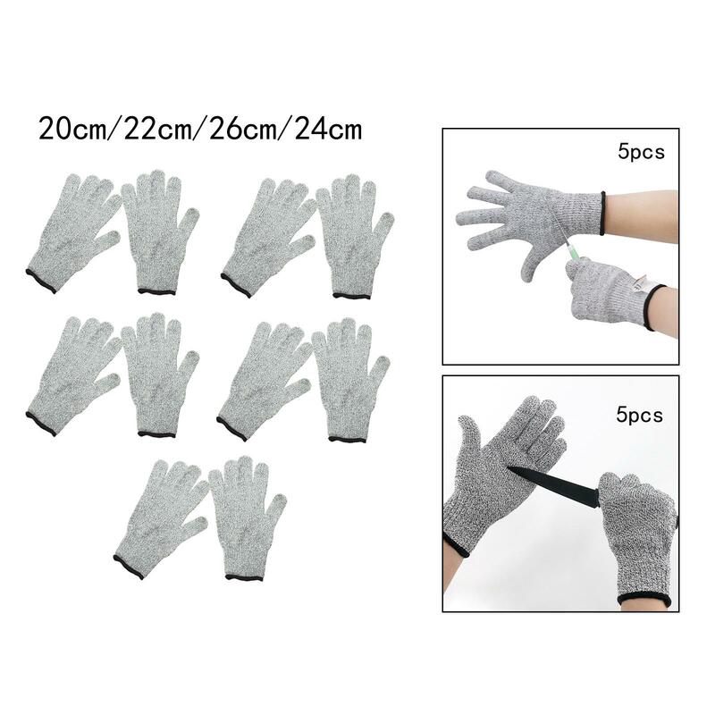 ถุงมือตัดหนาทนทานต่อรอยขีดข่วนใช้ในครัวถุงมือป้องกันการตัดถุงมือทำงานกลางแจ้ง