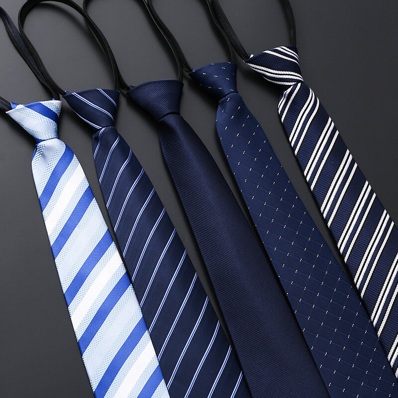 Мужской галстук на молнии для делового костюма однотонный галстук на молнии в полоску оптовая продажа подарков для мужчин тонкий галстук