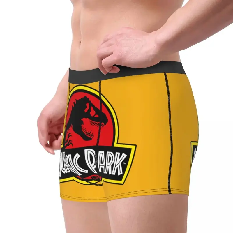 2024mutandine da uomo personalizzate Jurassic Park boxer pantaloncini da uomo Dinosaur World slip intimo novità mutande