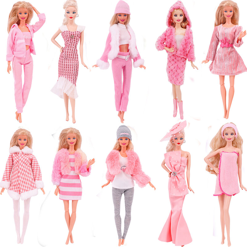 Ropa de muñeca Bjd rosa de 1 piezas, abrigo, pantalones, vestido, para muñecas Bjd de 30Cm y 11,8 pulgadas, regalo, accesorios para muñecas Bjd, artículos en miniatura
