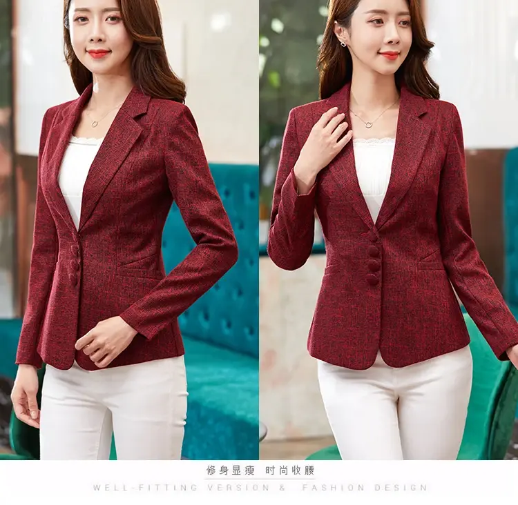 Blazer elegante de alta calidad para mujer, chaqueta con código de S-5XL grande, a la moda, para otoño y primavera, T956