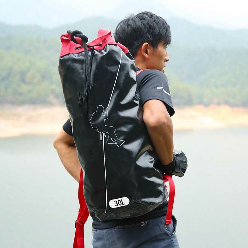Adults Drawstring Closure Portable Rope Bag Rock Climbing Downhill Ropes Storage Organizer Mountaineering Sports Backpack  30L