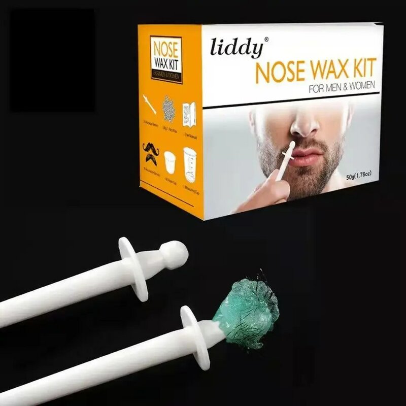 Kit de depilación de cera de nariz para hombres, herramienta cosmética de depilación de nariz, recortador de nariz, removedor de vello de nariz, cera Nasal de depilación, 50g