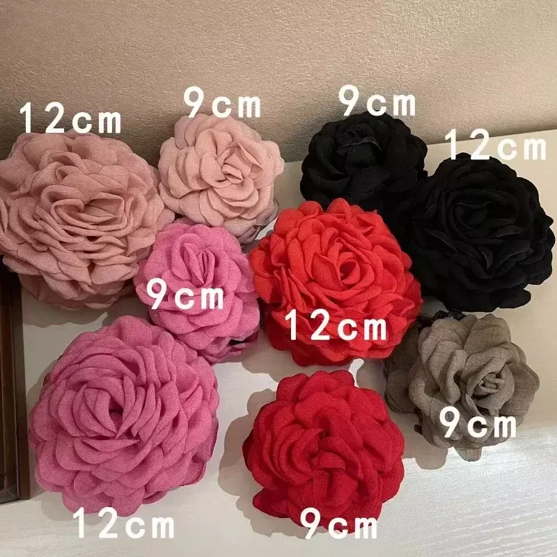 Fashion Large Rose Hair Claw Women Girls Sweet Ponytail Holder Crab Clips Clamps Barrettes Hairpins Hair Accessories Headwear