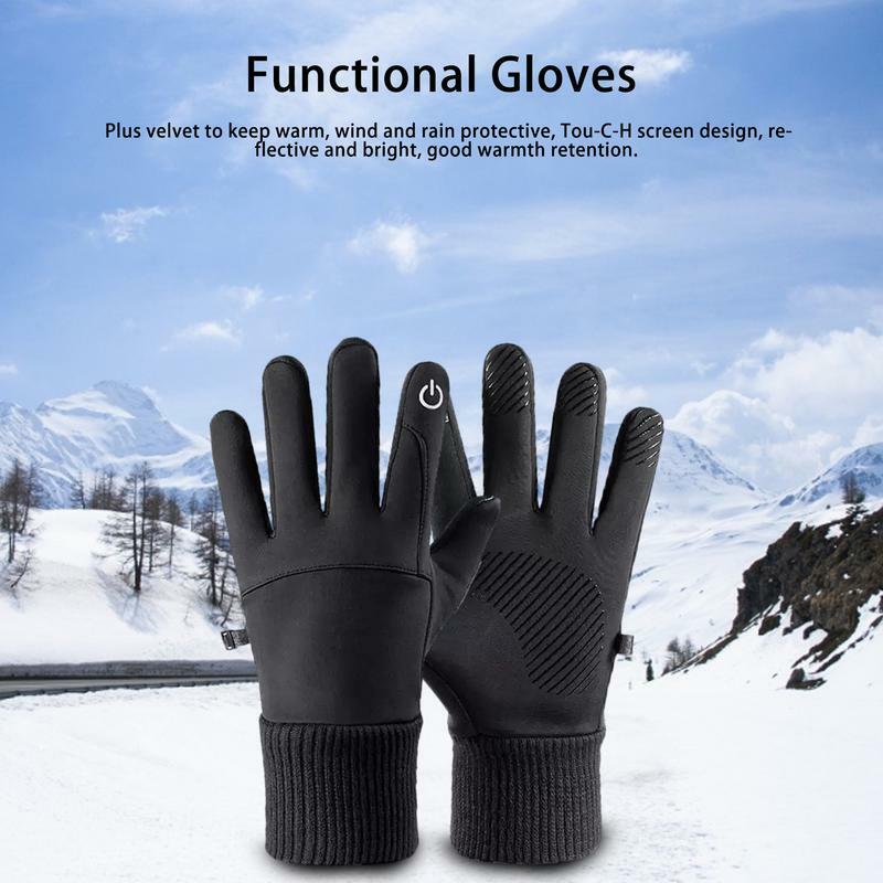 Зимние перчатки, перчатки для сенсорного экрана, теплые перчатки для сенсорного экрана, Зимние перчатки для сенсорного экрана, для холодной погоды, Нескользящие теплые перчатки