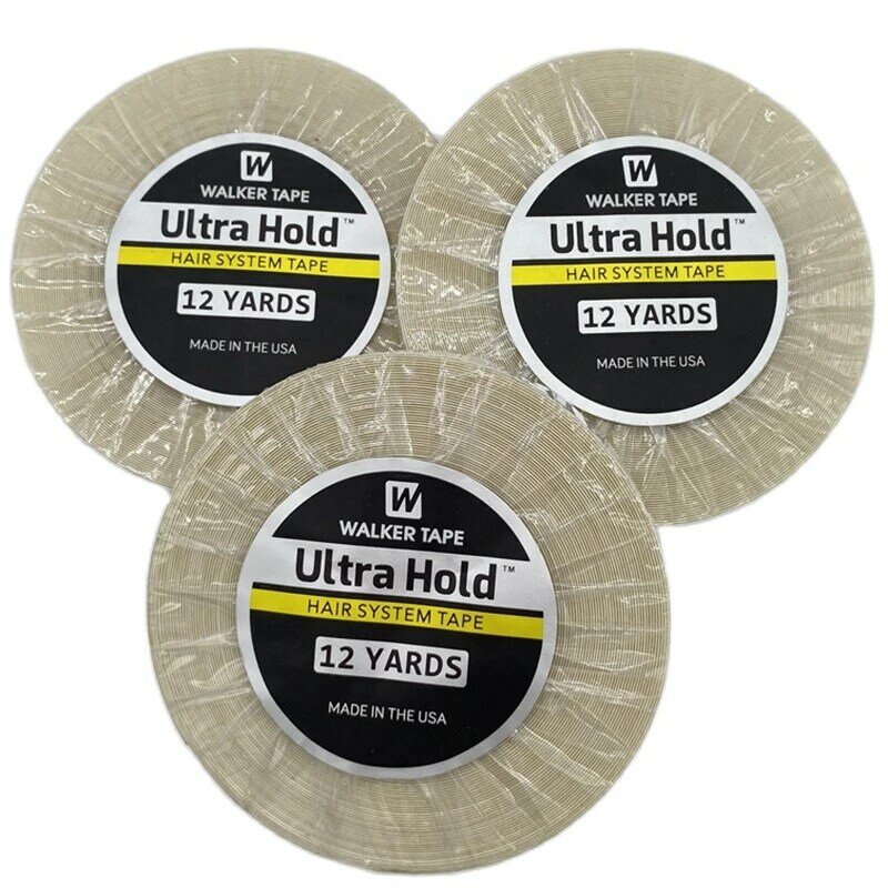 Branco Ultra Segure Fita Lateral Dupla, Lace Front Wig Tape, Tudo com Caixa, 0,8, 1,0, 1,27 cm de Largura, 12 Jardas