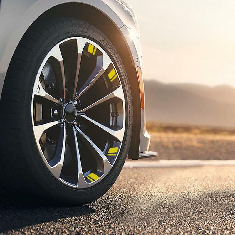 Listras reflexivas adesivos para pneu de carro, 18-21 Polegada Rim Trim, decoração de segurança, acessórios do carro, 6 pcs