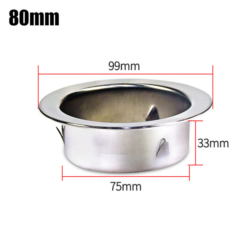 1 Pcs Pipe Cover High Quality Materials Not Easy To Fall Stainless Steel 70/80/100mm Corrosion Resistance Brand New