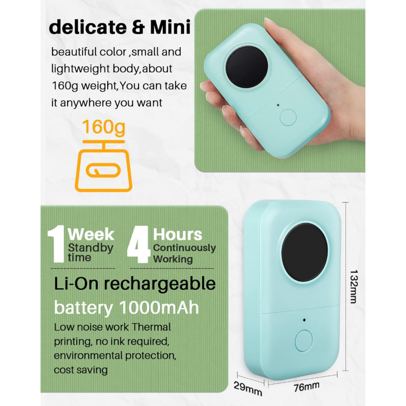 D30 Rechargeable Handheld Portable Home Small Bluetooth Mini Roll Organization Smart Label Maker Printer Thermal Label Machine