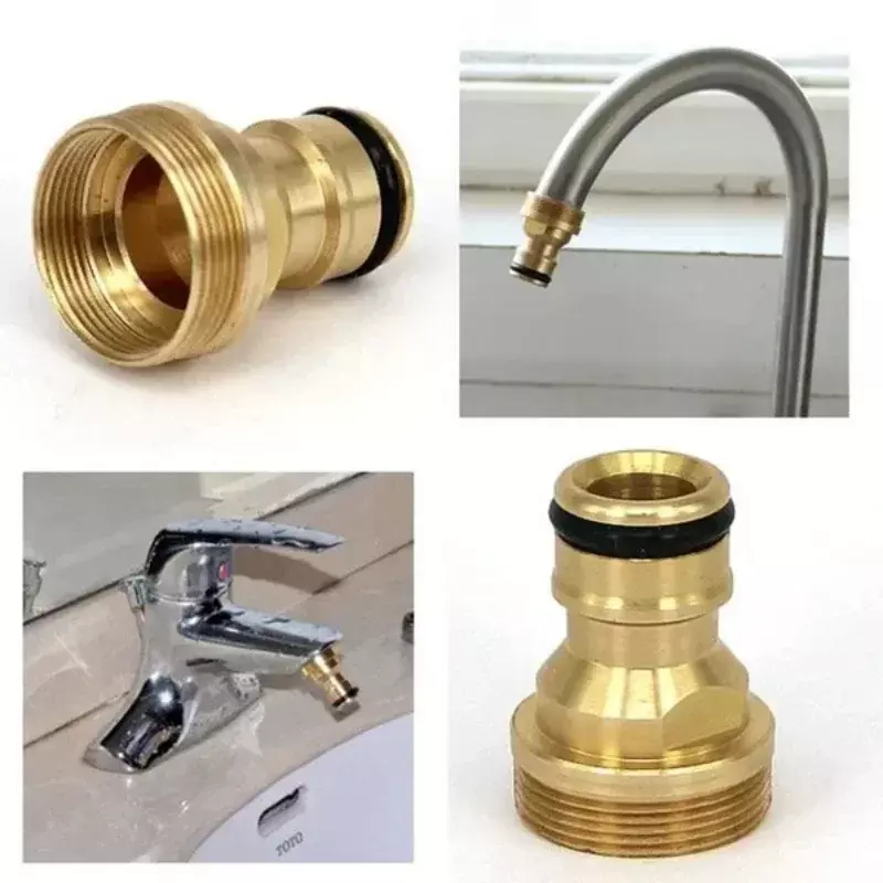 Universal Brass Faucet Tap Connector Adaptadores de cozinha Adaptador de mangueira misturadora Montagem da bacia Ferramentas de rega de jardim, 5 pcs, 1pc