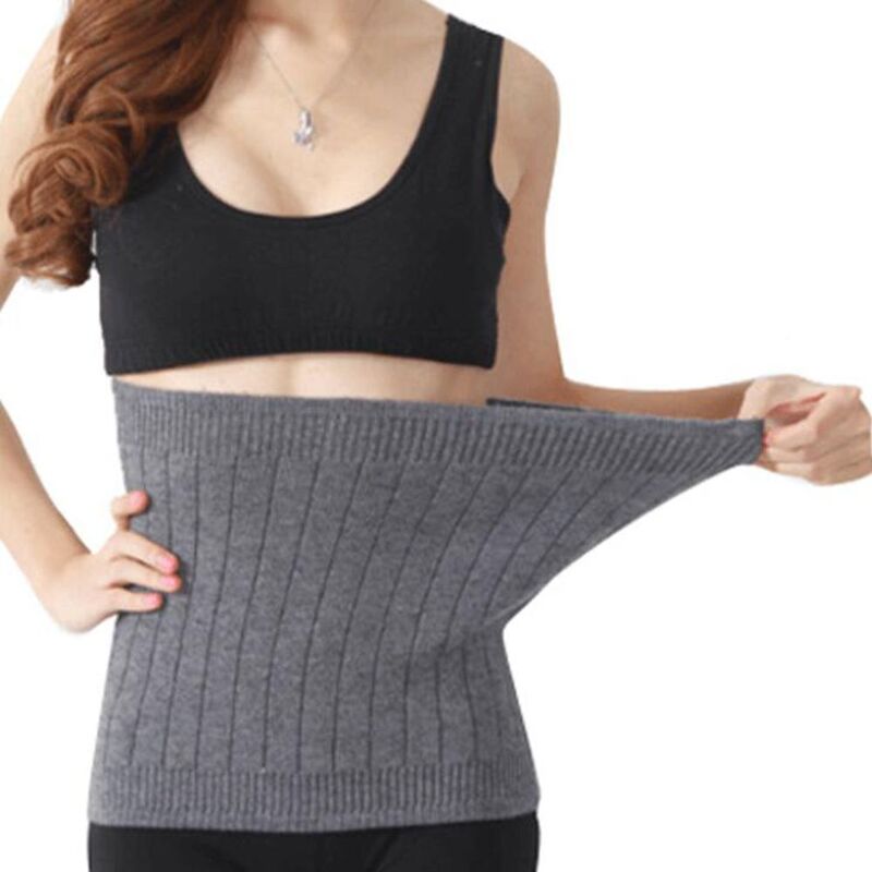 Cinto de cintura de cashmere para fitness mais quente de lã apoio da cintura confortável lombar cinta estômago frio proteção do estômago esporte segurança