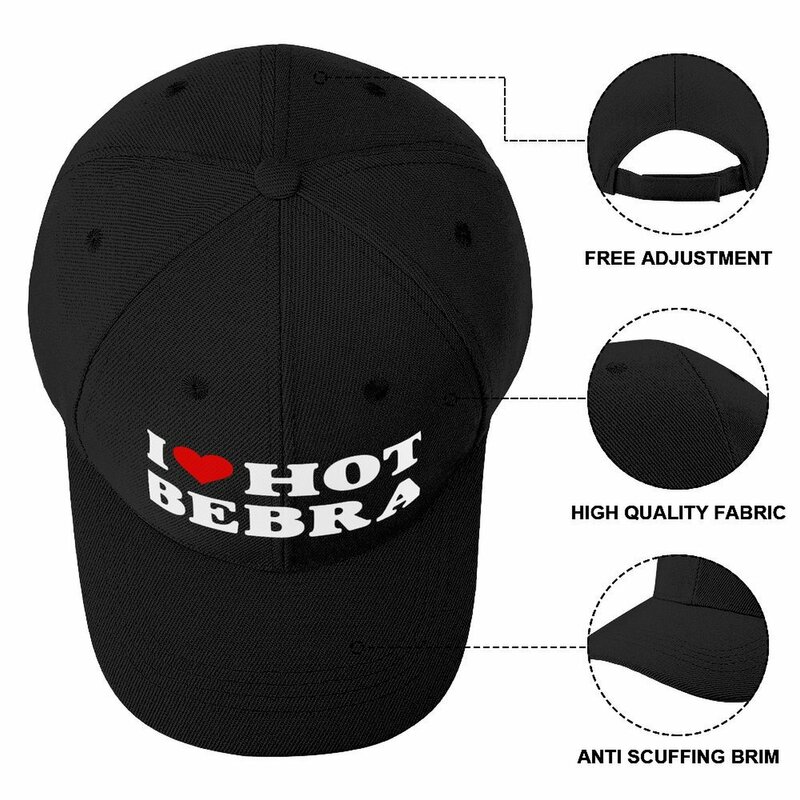 قبعة بيسبول للرجال والنساء ، قبعة شمسية ، أنا أحب قبعات بيبرا الساخنة ، حماية من الأشعة تحت البنفسجية الرجبي