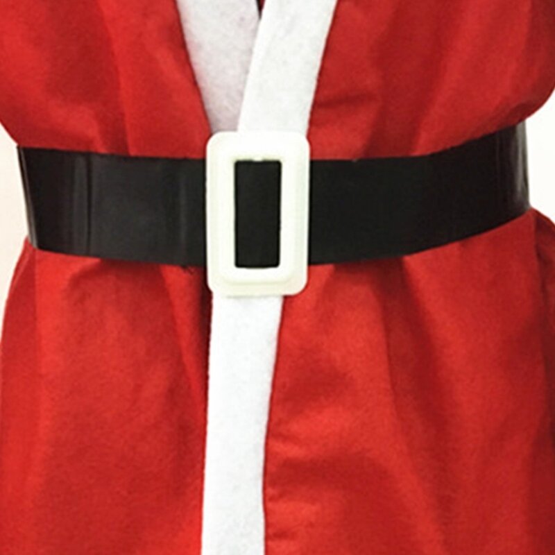 95AB Cinturón Papá Noel con accesorios tamaño ajustable, cinturón Papá Noel navideño para disfraces Halloween