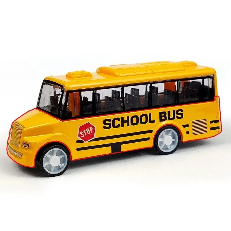 High Quality Cool School Bus Toy Simulate Exquisite Interesting Body for Yellow Bus with Pull Back Mechanism Kid Toys