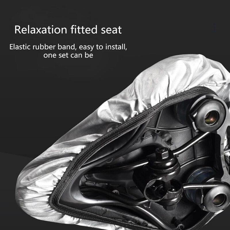Protector solar para asiento de bicicleta, cubierta a prueba de viento, lluvia, sol, UV, adecuado para uso en exteriores