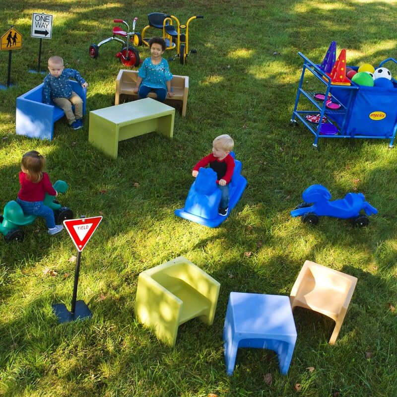 Kursi kelas anak-anak bangku anak-anak bangku tempat duduk fleksibel biru prasekolah dan perawatan hari furnitur kayu