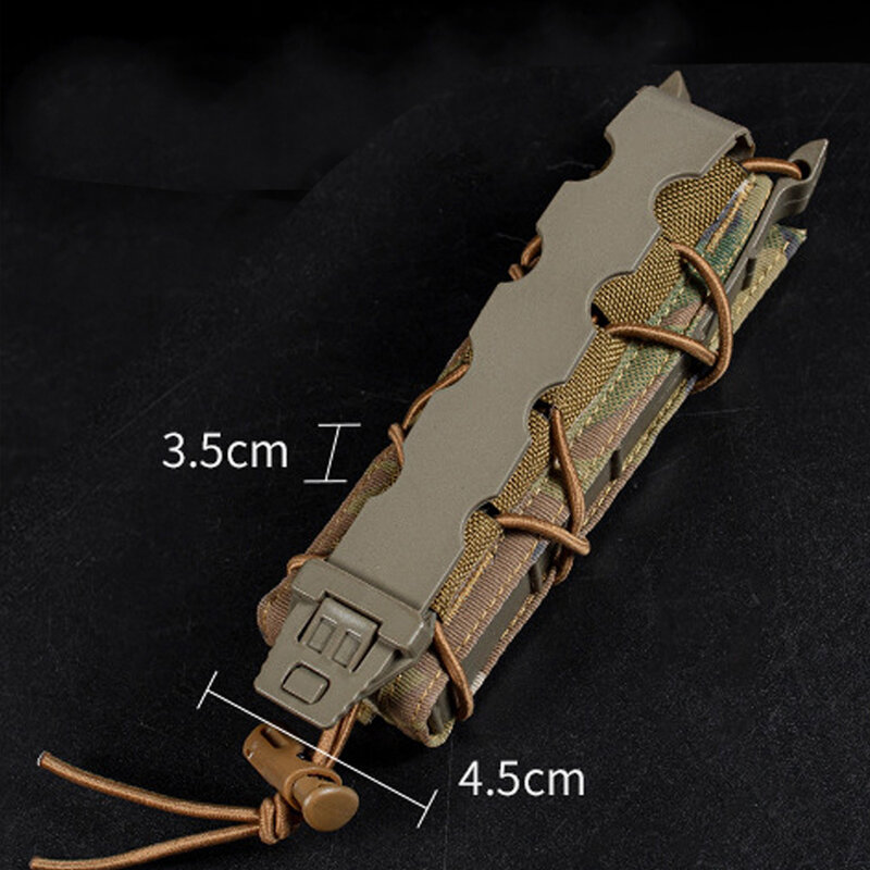 Тактическая Сумочка для магазина Molle 9 мм, с открытым верхом, с одной магнитной Кобурой, подходит для MP5/MP7/.45, фонарик, аксессуары для охоты, держатель для ножа